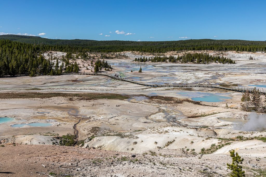 Manantiales ácido en Yellowstone