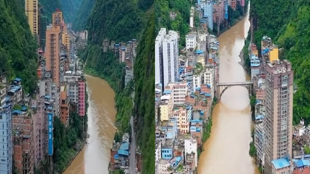 Yanjin, Yunnan en China, la ciudad estrecha